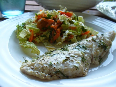 Fish with summer savory